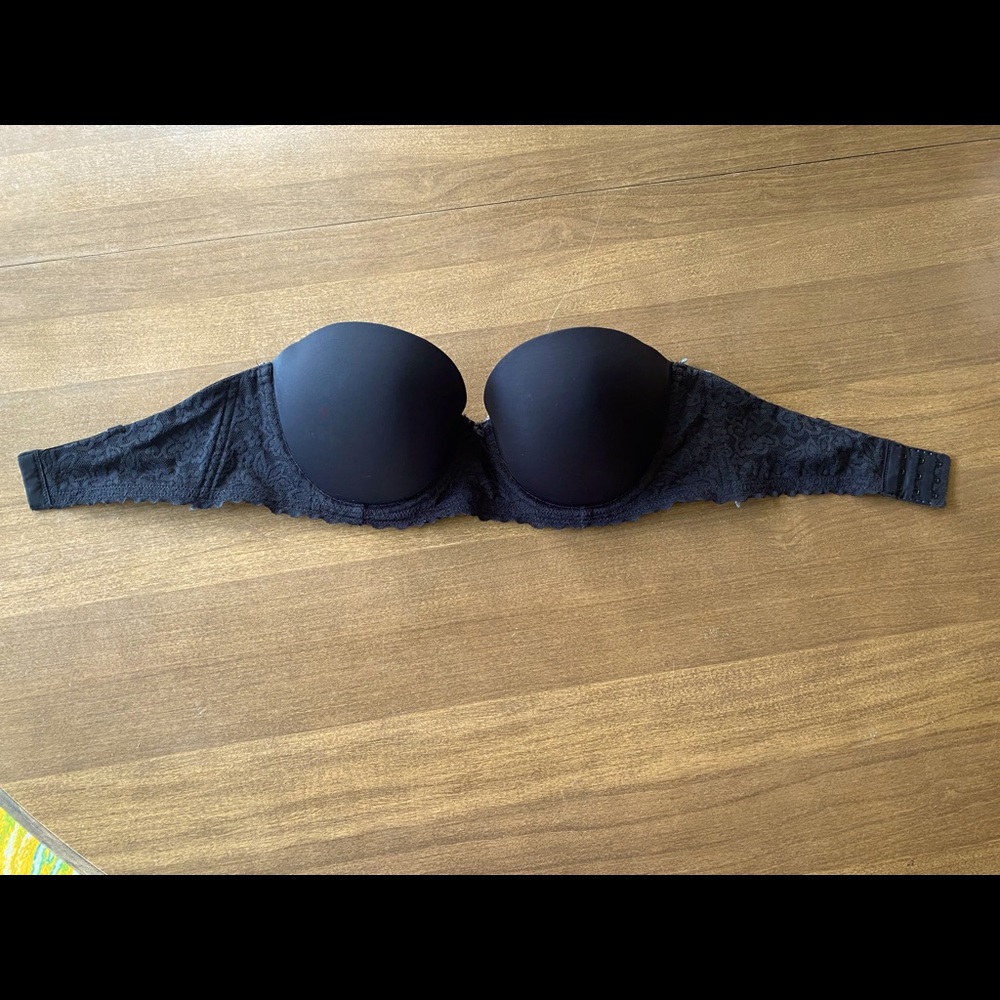 Aerie black strapless bra 34D